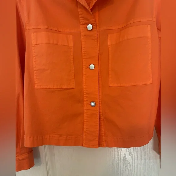 Peruzzi Orange Button-Front Jacket - Picture 3 of 10